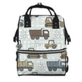 Adobk Tractor and Dumper Print Mummy bag Diaper Tote Bags Larger