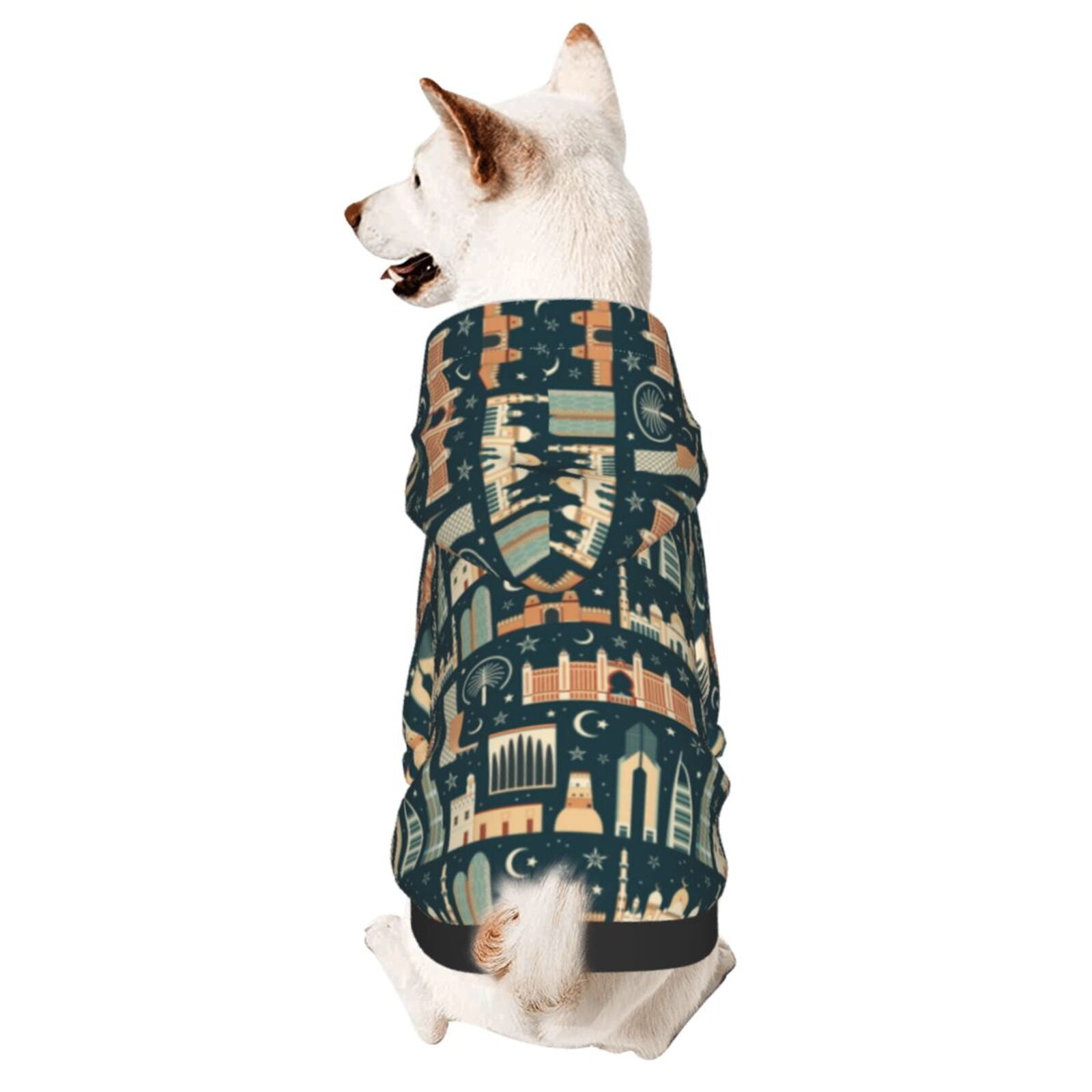 Adobk UAE Travel1 1 Print Dog Hoodie Dog Sweater Stylish Dog Clothes Print Pet Clothing Outfit