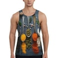 Adobk Various Herbs And Spices In Spoons Print Men's Workout Tank Tops