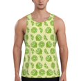Adobk Various Lemons Print Men's Workout Tank Tops Sleeveless Mesh
