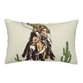 Adobk Vintage Cowboy Riding Horse Print Pillowcases Cotton Queen Pillow