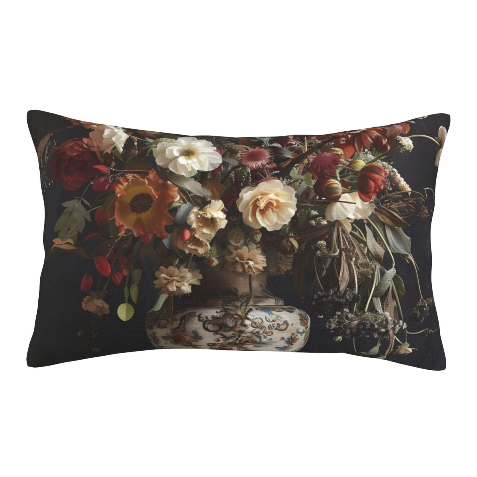 Adobk Vintage Floral Vase A Print Pillowcases Cotton Queen Pillow Cases