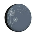 Adobk White Dandelion Print Tire Covers, Waterproof AntiUV Sun Snow