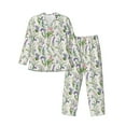 Adobk Wisteria Flower Print Mens Pajamas Set Long Sleeve Soft Pajamas