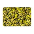 Adobk Yellow Butterflies Rugs Mats Door Mat Outdoor Doormat 16x24in Non