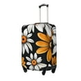 Adobk Yellow White Daisy Pattern Luggage Protector Suitcase Cover