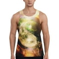 Adobk Yin Yang 1 Print Men's Workout Tank Tops Sleeveless Mesh Muscle