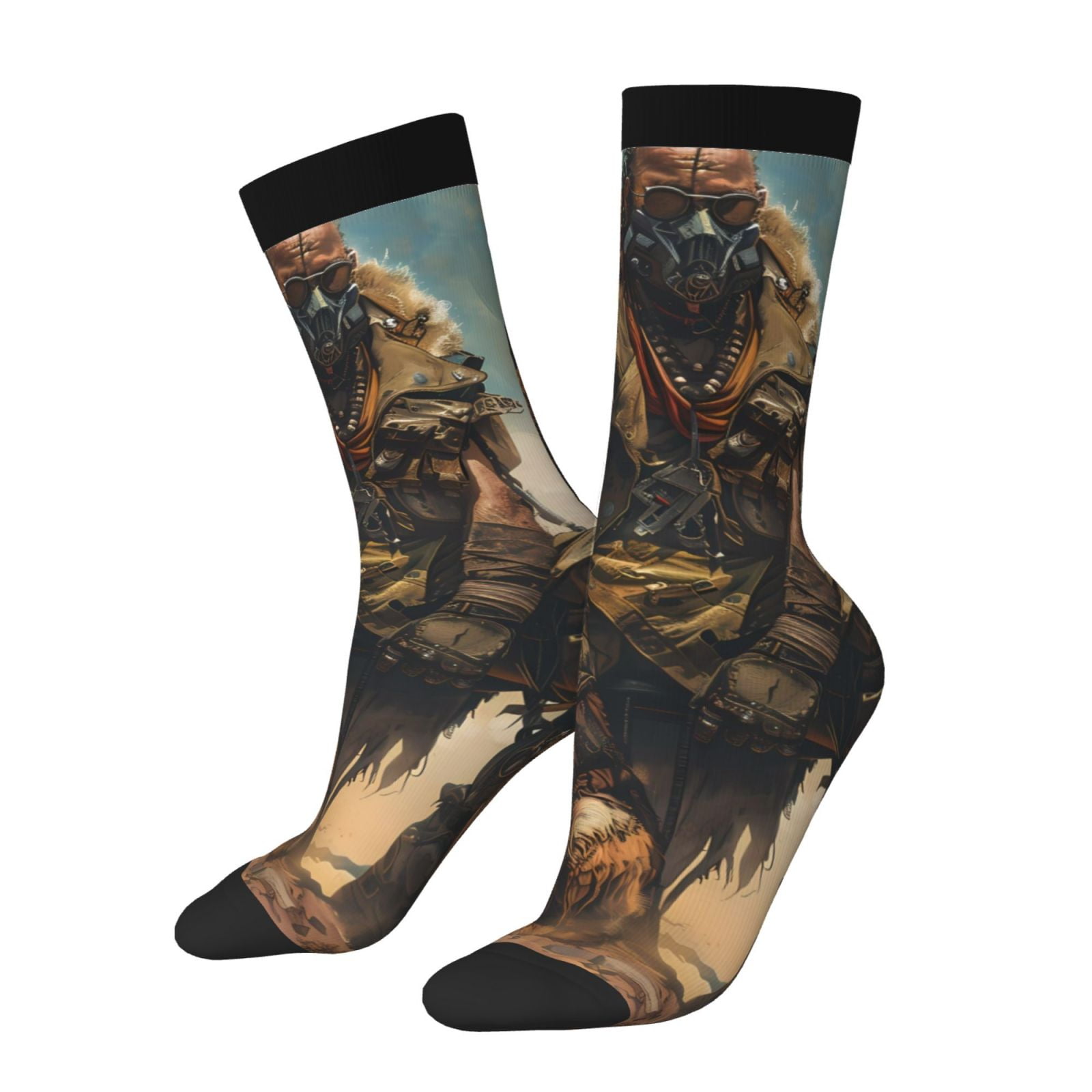 Adobk desert Man Shepherd Dog Print Adult Socks Crew Socks Athletic