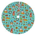 Adobk fall cute gnome Pumpkin Print Christmas Tree Skirt Christmas Tree