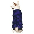 Adobk purple flower Snowflake Print Dog Hoodie Dog Sweater Stylish Dog