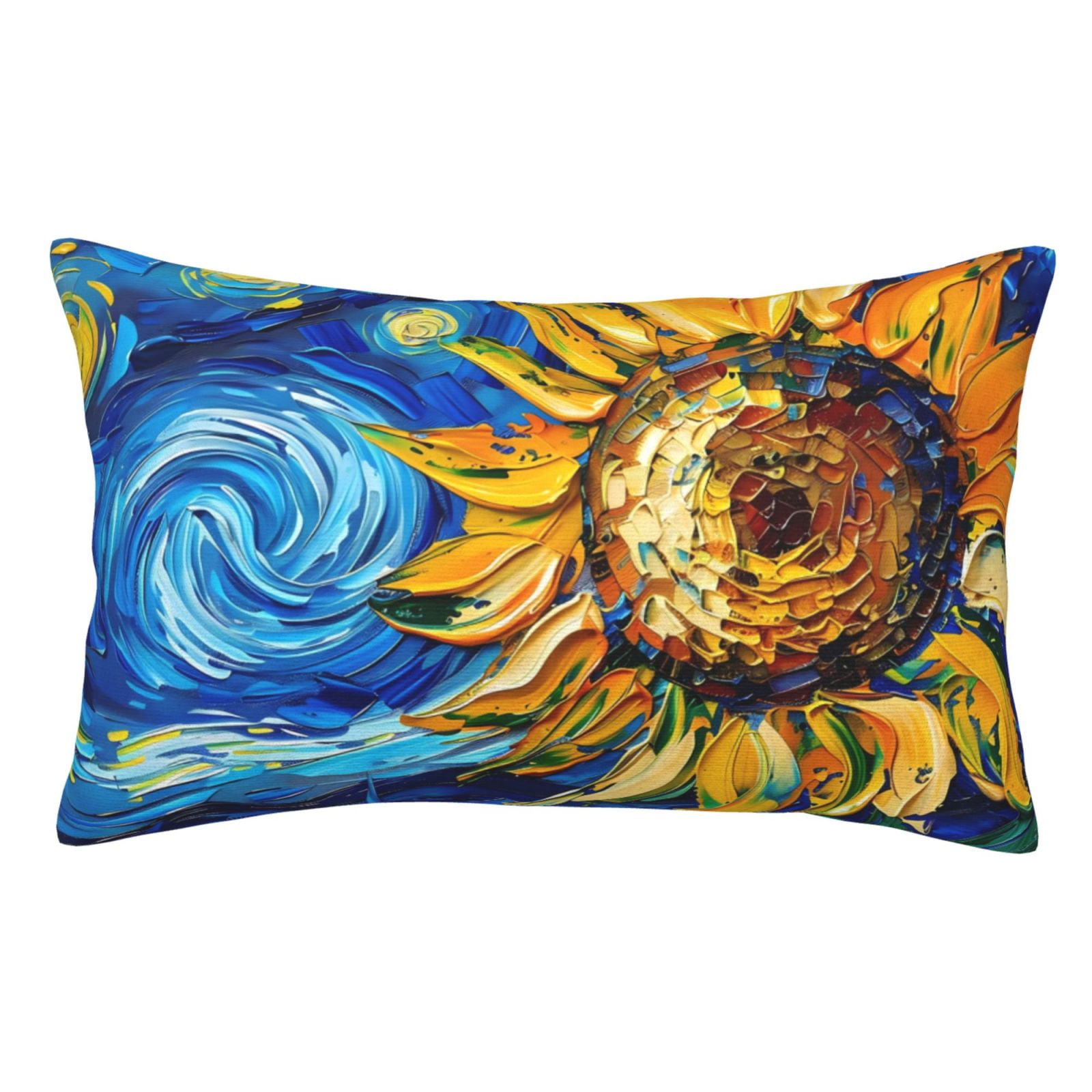 Adobk vintage Starry Sunflower Print Pillow Cases Standard Size