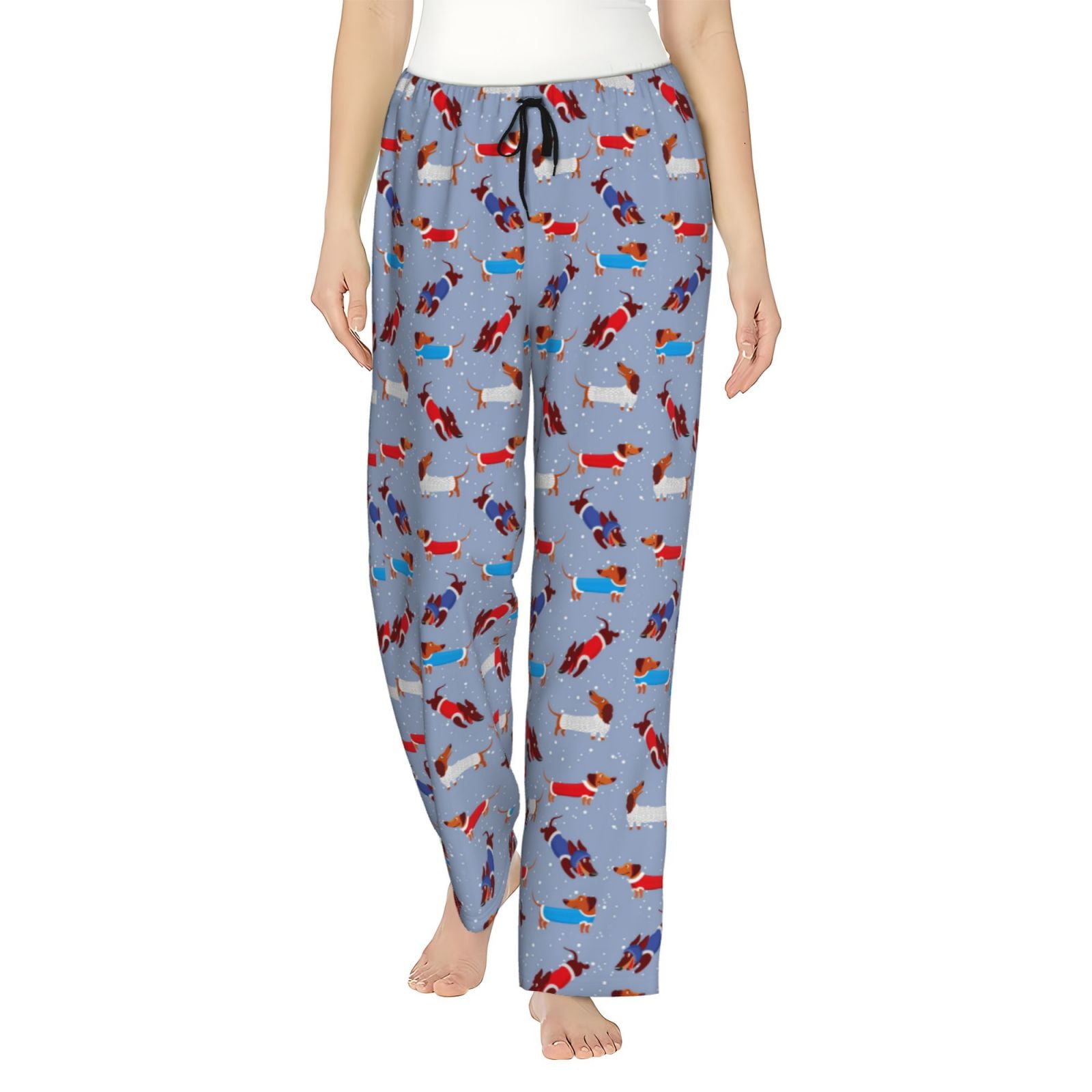 Adobk winter Dachshund Print Women Comfy Casual Pajama Pants with
