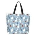 Adobk winter Scarf beer Print Stylish Canvas Tote Bag with an External