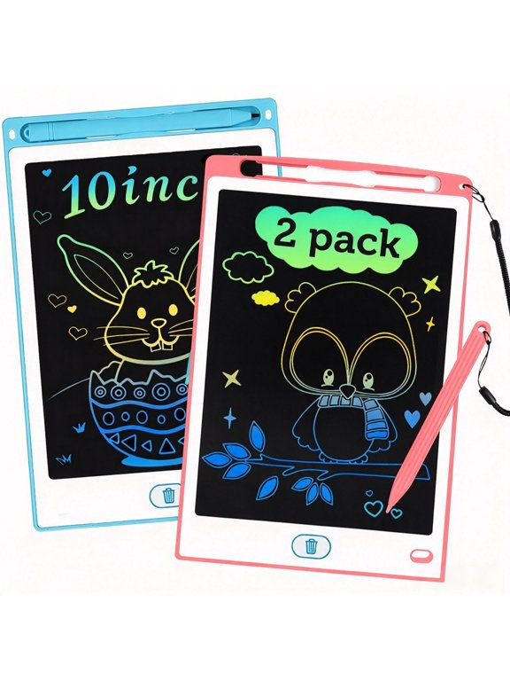 10-inch LCD Writing Tablet for Kids, 2 PCS Writing Board for Kids, Boogie Board for 2 -6 Year Old Boys Girls, Electronics Drawing Board