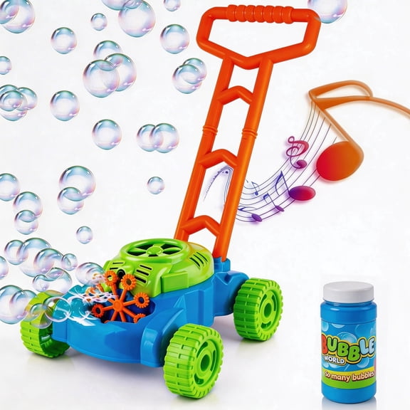 Adofi Bubble Lawn Mower for Toddlers 1-3, Kids Bubble Machine for Boys Girls, Summer Outdoor Toys for Boys Age 1 2 3, Gardening Easter Basket Stuffers  Birthday Toys