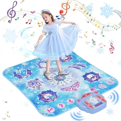Adofi Musical Dance Play Mat, Kids Electronic Dance Pad Toy with LED Lights, 5 Game Modes Dancing Toys for Girls 3 6 Years