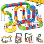 Adofi Electric Train Set for Kids Ages 3-8, 171 PCS Modular 3D Flexible Race Track Set with Gravity-Defying 360  Movement, 3D STEM Electric Train Set for Kids 3-12