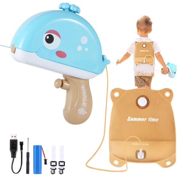 Adofi Electric Water Gun for Kids, Automatic Squirt Toys, 1300CC High Capacity, 20ft Range, Outdoor Activities, Outdoor Games Toys for Boys 3 6 Years