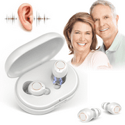 Adofi Hearing Aids for Seniors Rechargeable with Noise Cancelling, Adults Hearing Amplifiers for Severe Hearing Loss, Hearing Aid with Magnetic Charging Case, Personal Sound Hearing Amplifiers (White)