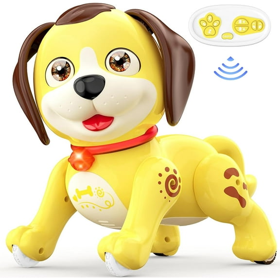 Adofi Interactive Rechargeable Robot Dog Toy with Music, LED, Auto Demo