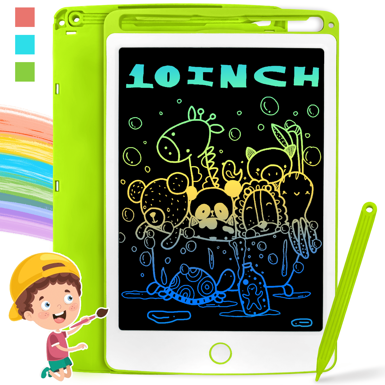 Adofi LCD Writing Tablet, 10-inch Colorful Doodle Board, Kids Electronics  Tablet, Drawing Board, Child Graphic Tablet for Kids, Writing and  Drawing at Home, School