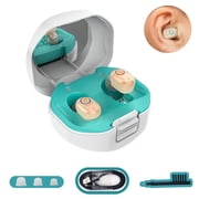 Adofi Hearing Aids لكبار السن ، مضخمات الصوت الشخصية القابلة لإعادة الشحن لفقدان السمع الشديد ، مضخمات السمع للبالغين مع إلغاء الضوضاء ، حالة الشحن المغناطيسي