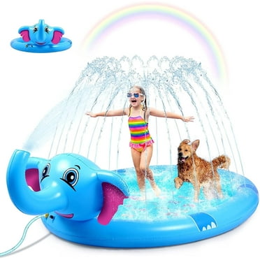 Adofi Splash Pad Sprinkler, 82.7" Inflatable Wading Pool Play Mat, Upgraded Baby Summer Outdoor Games Mat, Toys  for Boys Girls 3 6 Years