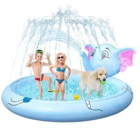 Adofi Splash Pad for Kids, 82.7" Inflatable Wading Baby Pool, Outdoor Sprinkler for Toddlers, Summer Water Toys for Boys Girls 3 6 Years, Non-slip Play Mat, Splash Pads for Toddlers Ages 1 3