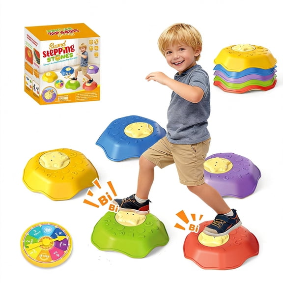 Adofi Stepping Stones for Kids, Durable Non-Slip, Balance & Gross Motor Skills, Indoor & Outdoor Obstacle Course Toy