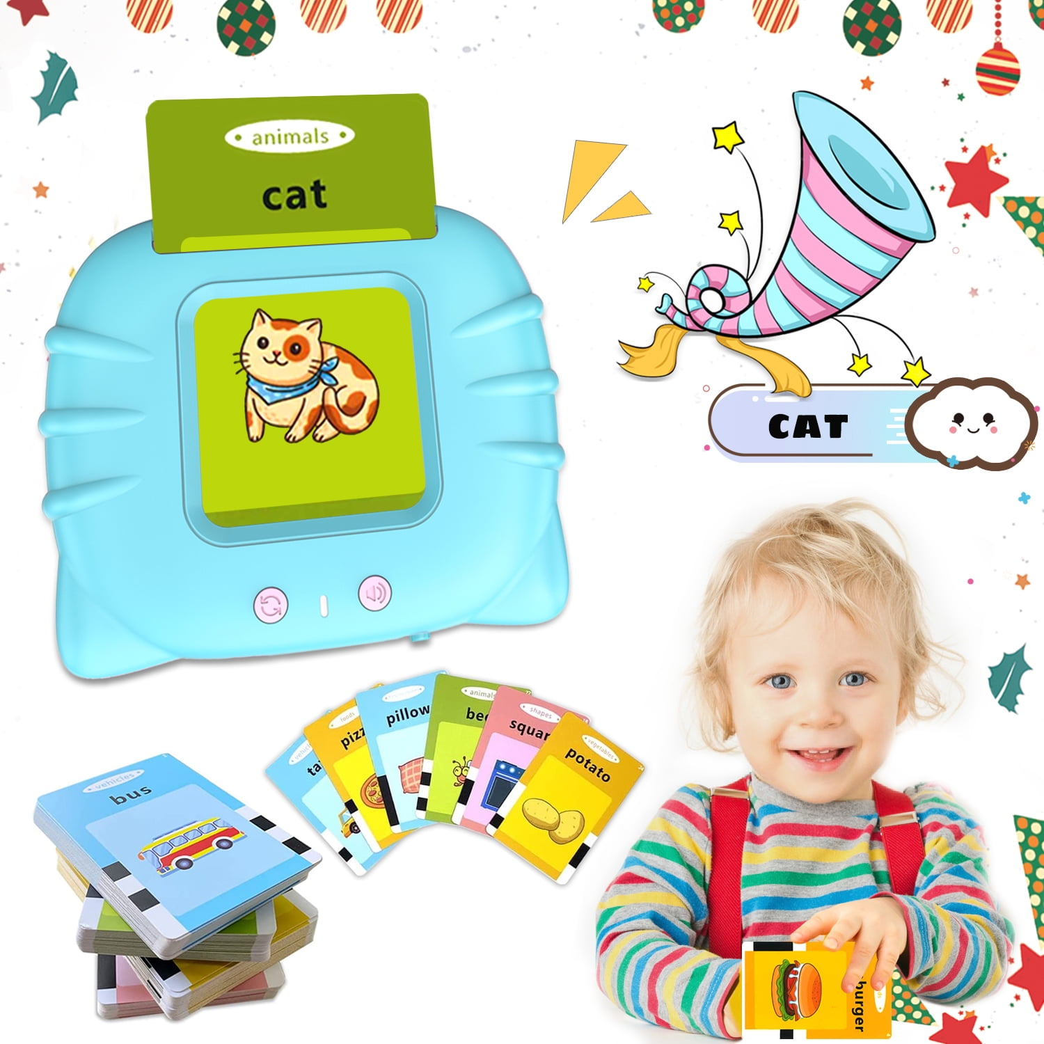  MOFGDNI Educational Toys for 2 3 4 Years Old 224 Talking Baby  Flash Cards, Learning Resource Electronic Interactive Toys for 2-4 Year Old  Boys Girls Toddlers Kids Birthday Gifts Ages 2 3 4 5 : Toys & Games