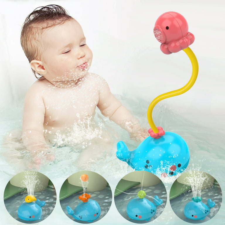 SOPPYCID Toddler Bath Toy, 4 Pcs Sensory Bath Toys for Toddlers 1-3, Water  Balls Interactive Bath Toys for 1 Year Old Boys and Girls, New Born Baby