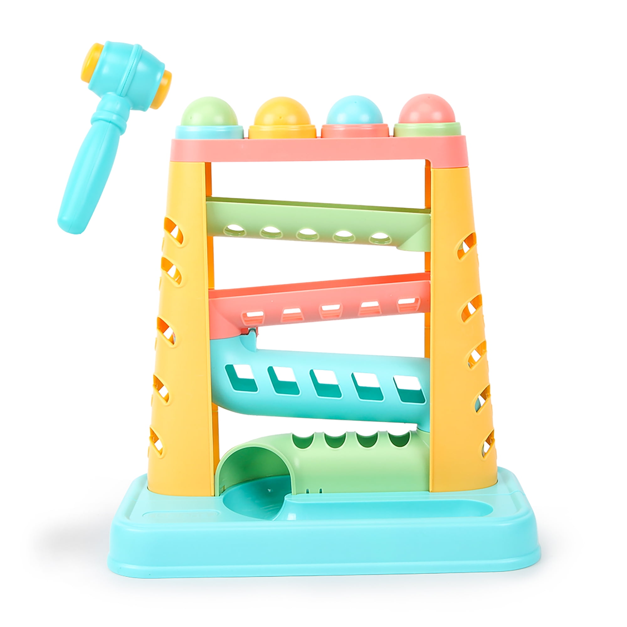 Adofi Toddler Toys for 1 2 3 Years Old Kids Pound A Ball Toys Included 1 Hammer 4 Balls Montessori Toys for 12 18 Months Baby Interactive Game