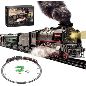 Adofi Electric Train Set, Battery-Powered Locomotive, Christmas Toys for 3-8 Years Old