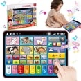 thumbnail image 1 of Adofi Trilingual Learning Tablet with Music and Lights Montessori Speech Therapy for Toddlers 1-3 Years, 1 of 7