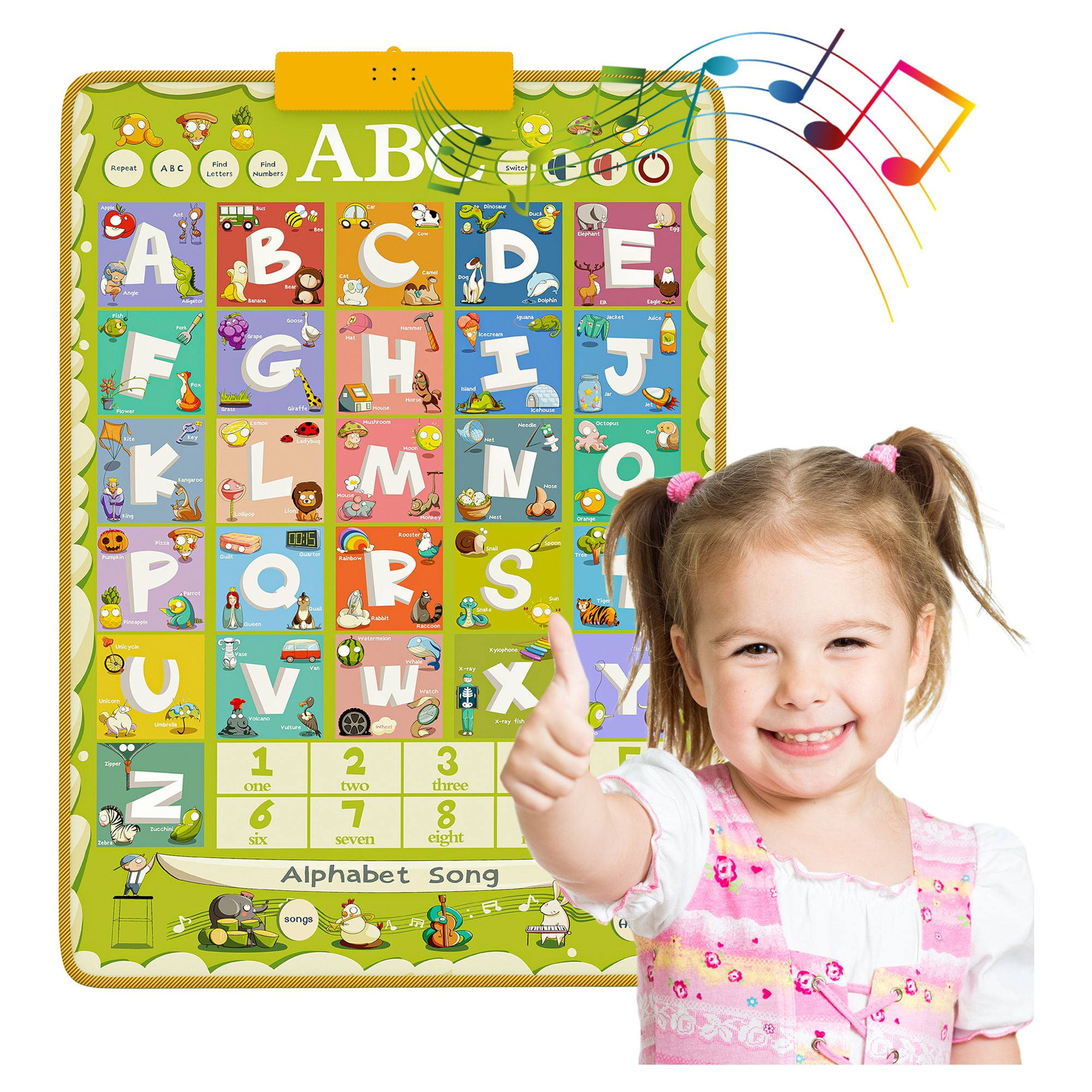 Adofi Upgraded Electronic Alphabet Chart, ABC Chart for Toddler and ...