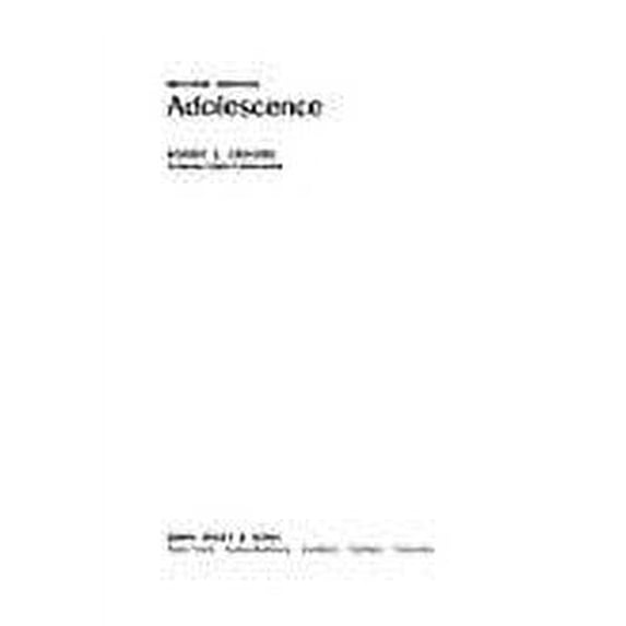 Pre-Owned Adolescence 9780471327677 Used