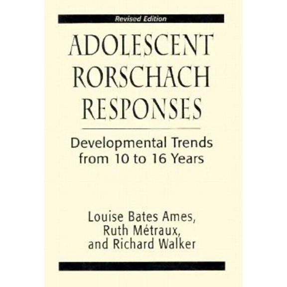 Pre-Owned Adolescent Rorschach Responses: Developmental Trends from Ten to Sixteen Years (Paperback) 1568214669 9781568214665