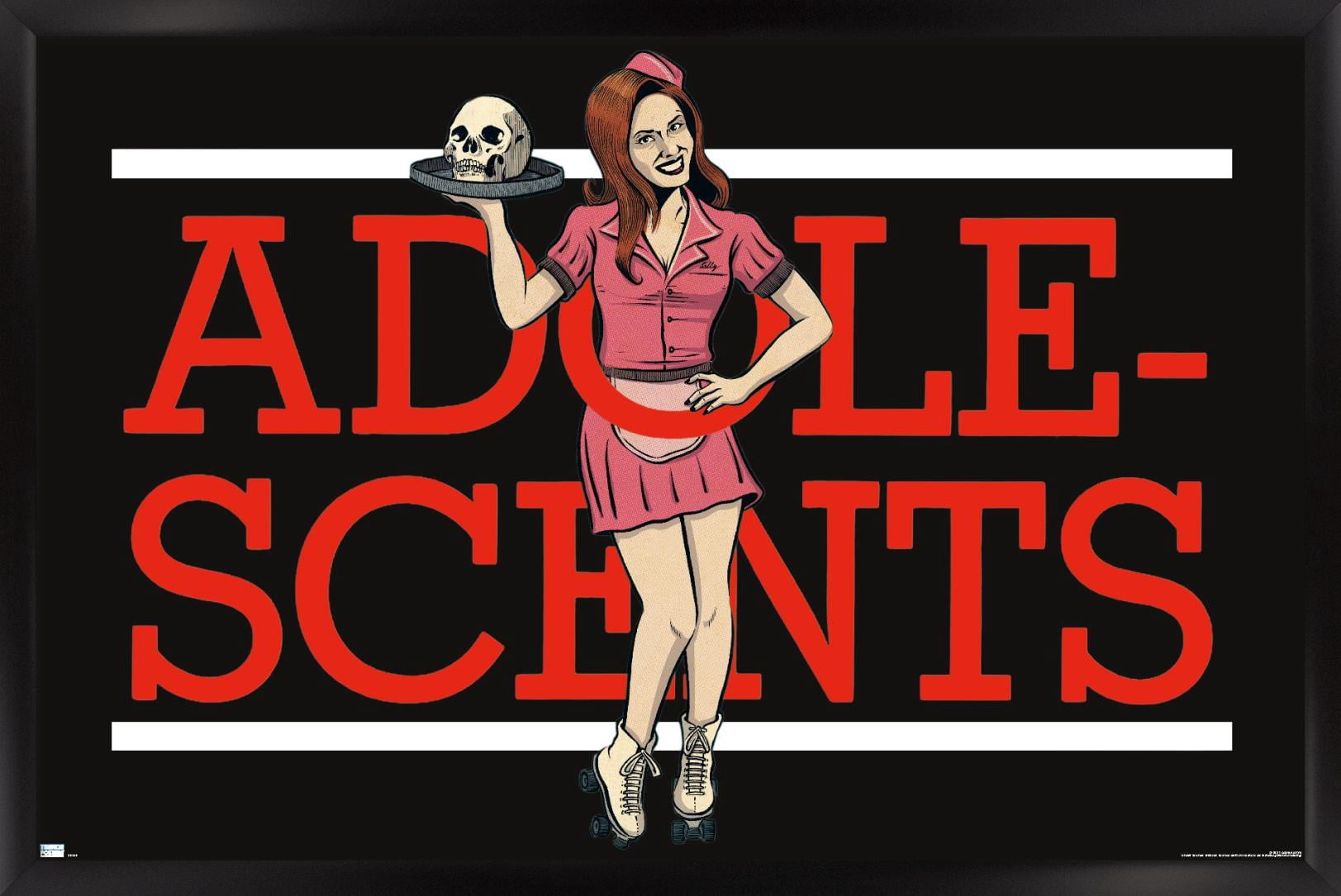 Adolescents - Logo Wall Poster, 14.725" x 22.375", Framed