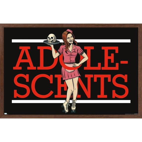 Adolescents - Logo Wall Poster, 22.375" x 34", Framed