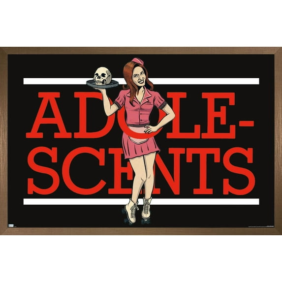 Adolescents - Logo Wall Poster, 22.375" x 34", Framed