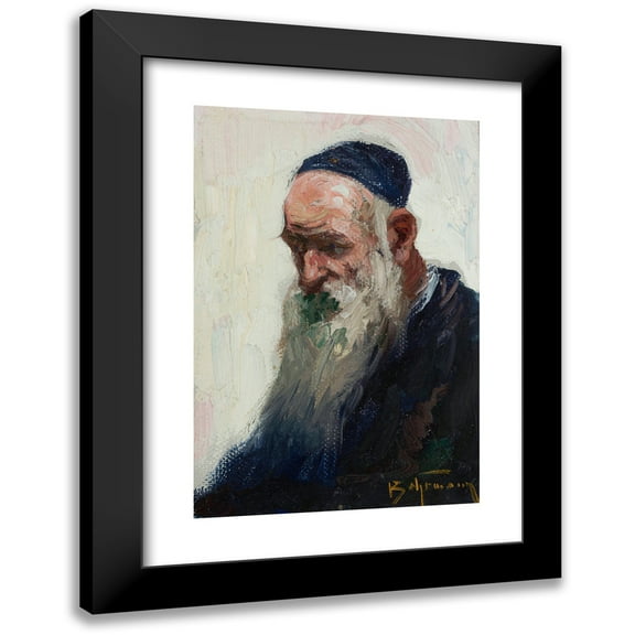 Adolf Behrman 11x14 Black Modern Framed Museum Art Print Titled - Portrait of a Jew