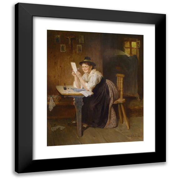 Adolf Eberle 12x14 Black Modern Framed Museum Art Print Titled - The Loding Brief