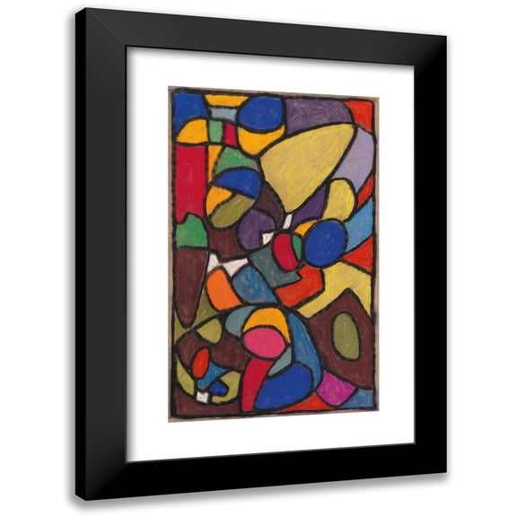Adolf Hölzel 10x14 Black Modern Framed Museum Art Print Titled - Glass Window Design (1932)