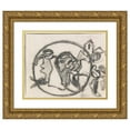 thumbnail image 1 of Adolf Hölzel 18x15 Gold Ornate Wood Frame and Double Matted Museum Art Print Titled - In the Circle (1930), 1 of 4