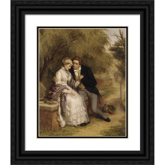 Adolf Heller 20x24 Black Ornate Framed Double Matted Museum Art Print Titled: Portrait of the Court Actress Lili Marberg