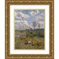 thumbnail image 1 of Adolf Lins 19x24 Gold Ornate Framed and Double Matted Museum Art Print Titled - Ducks on the Stream, 1 of 4