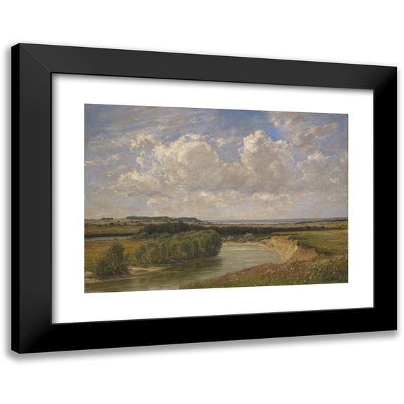 Adolf Stäbli 14x11 Black Modern Framed Museum Art Print Titled - At the River Amper (1893-1894)
