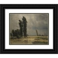 thumbnail image 1 of Adolf Stäbli 14x12 Black Ornate Wood Framed Double Matted Museum Art Print Titled: Flood (1887), 1 of 5