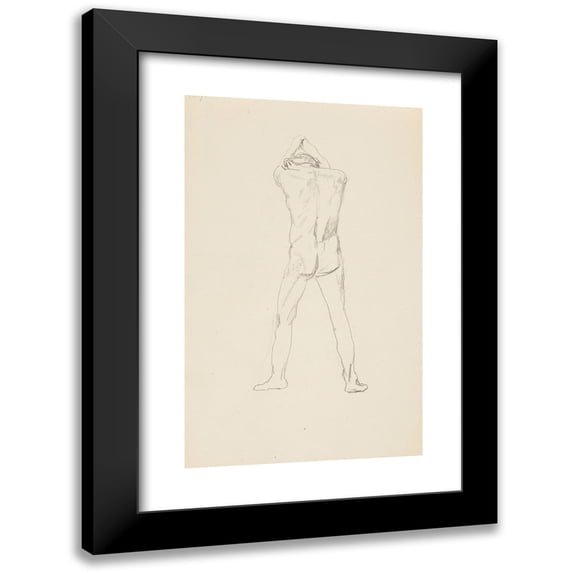 Adolf Sternschuss 11x14 Black Modern Framed Museum Art Print Titled - Act of the Man Standing Back (1909)