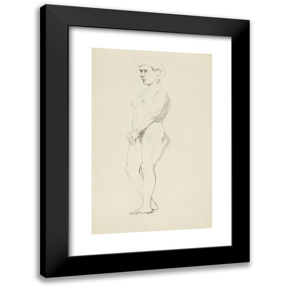 Adolf Sternschuss 13x18 Black Modern Framed Museum Art Print Titled - Act of Standing Woman (1908)